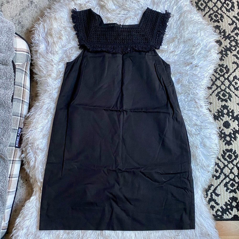 Madewell Black Threaded and Braided Dress - Women size medium / 8
